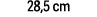 28,5 cm