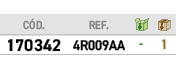 ﻿C D.,﻿REF.,￼,￼,﻿﻿﻿170342﻿,﻿﻿4R009AA﻿,﻿ ﻿,﻿1﻿