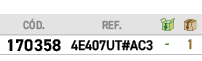 ﻿C D.,﻿REF.,￼,￼,﻿﻿﻿170358﻿,﻿﻿4E407UT#AC3﻿,﻿ ﻿,﻿1﻿