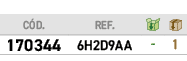 ﻿C D.,﻿REF.,￼,￼,﻿﻿﻿170344﻿,﻿﻿6H2D9AA﻿,﻿ ﻿,﻿1﻿