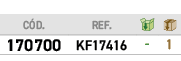 ﻿C D.,﻿REF.,￼,￼,﻿﻿﻿170700﻿,﻿﻿KF17416﻿,﻿ ﻿,﻿1﻿
