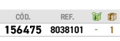 ﻿C D.,﻿REF.,￼,￼,﻿﻿﻿156475﻿,﻿﻿8038101﻿,﻿ ﻿,﻿1﻿