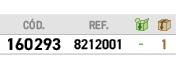 ﻿C D.,﻿REF.,￼,￼,﻿﻿﻿160293﻿,﻿﻿8212001﻿,﻿ ﻿,﻿1﻿