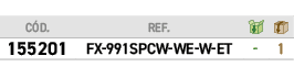 ﻿C D.,﻿REF.,￼,￼,﻿﻿155201﻿,﻿﻿FX 991SPCW WE W ET﻿,﻿ ﻿,﻿1﻿