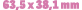 63,5 x 38,1 mm