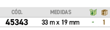 C D.,MEDIDAS,￼,￼,﻿45343﻿,﻿33 m x 19 mm﻿,﻿ ﻿,﻿1﻿