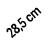 28,5 cm