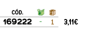 ﻿C D.,￼,￼,﻿PVO,﻿﻿﻿169222﻿,﻿ ﻿,﻿1﻿,﻿﻿3,11€﻿