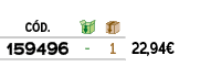 ﻿C D.,￼,￼,﻿PVO,﻿﻿﻿159496﻿,﻿ ﻿,﻿1﻿,﻿﻿22,94€﻿