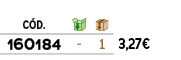 ﻿C D.,￼,￼,﻿PVO,﻿﻿﻿160184﻿,﻿ ﻿,﻿1﻿,﻿﻿3,27€﻿