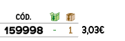 ﻿C D.,￼,￼,﻿PVO,﻿﻿﻿159998﻿,﻿ ﻿,﻿1﻿,﻿﻿3,03€﻿
