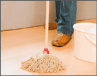 Man mopping