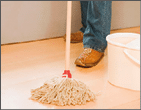 Man mopping
