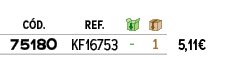 ﻿C D.,﻿REF.,￼,￼,﻿PVO,﻿﻿﻿75180﻿,﻿﻿KF16753﻿,﻿ ﻿,﻿1﻿,﻿﻿5,11€﻿