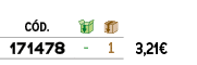 ﻿C D.,￼,￼,﻿PVO,﻿﻿﻿171478﻿,﻿ ﻿,﻿1﻿,﻿﻿3,21€﻿