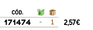 ﻿C D.,￼,￼,﻿PVO,﻿﻿﻿171474﻿,﻿ ﻿,﻿1﻿,﻿﻿2,57€﻿