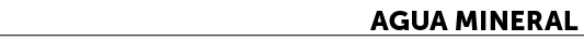 Agua mineral﻿