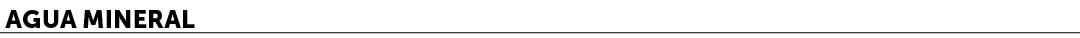 Agua mineral﻿