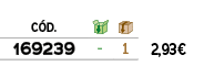 ﻿C D.,￼,￼,﻿PVO,﻿﻿﻿169239﻿,﻿ ﻿,﻿1﻿,﻿﻿2,93€﻿