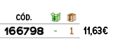 ﻿C D.,￼,￼,﻿PVO,﻿﻿﻿166798﻿,﻿ ﻿,﻿1﻿,﻿﻿11,63€﻿
