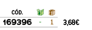 ﻿C D.,￼,￼,﻿PVO,﻿﻿﻿169396﻿,﻿ ﻿,﻿1﻿,﻿﻿3,68€﻿