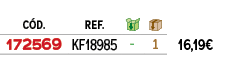 ﻿C D.,﻿REF.,￼,￼,﻿PVO,﻿﻿﻿172569﻿,﻿﻿KF18985﻿,﻿ ﻿,﻿1﻿,﻿﻿16,19€﻿