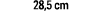 28,5 cm