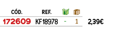﻿C D.,﻿REF.,￼,￼,﻿PVO,﻿﻿﻿172609﻿,﻿﻿KF18978﻿,﻿ ﻿,﻿1﻿,﻿﻿2,39€﻿
