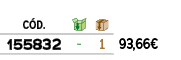 ﻿C D.,￼,￼,﻿PVO,﻿﻿﻿155832﻿,﻿ ﻿,﻿1﻿,﻿﻿93,66€﻿