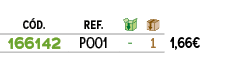 ﻿C D.,﻿REF.,￼,￼,﻿,﻿﻿166142﻿,﻿﻿PO01﻿,﻿ ﻿,﻿1﻿,﻿﻿1,66€﻿