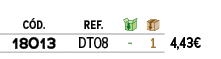 ﻿C D.,﻿REF.,￼,￼,﻿,﻿﻿﻿18013﻿,﻿﻿DT08﻿,﻿ ﻿,﻿1﻿,﻿﻿4,43€﻿