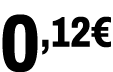 0,12€﻿