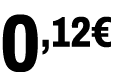 0,12€﻿