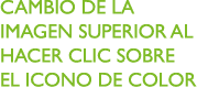 Cambio de la imagen superior al hacer clic sobre el icono de color