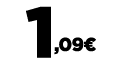 1,09€﻿