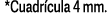 *Cuadr cula 4 mm.